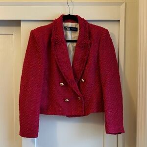 Zara Women's Vibrant Red Blazer